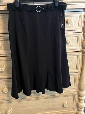 East 5th Black A-Line Skirt with O-Ring Belt